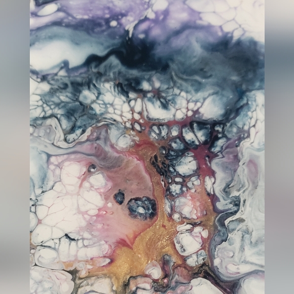 4"Original Acrylic Pour Coasters set of 4 - Picture 2 of 5